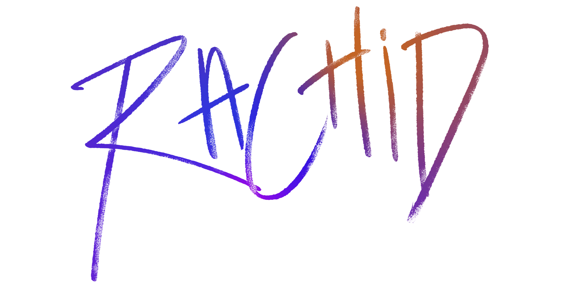 Colourful Rachid signature gif